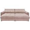 Mega pohovka LOVESEAT světle růžová - černá/světle růžová, Konvenční, kompozitní dřevo/textil (292/90/194cm) - MID.YOU