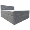 Boxspringbett Elza Graphitfarben Lf: 180x200 cm - Graphitfarben, MODERN, Textil (180/200cm) - Livetastic