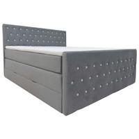 Boxspringbett Elza Graphitfarben Lf: 180x200 cm - Graphitfarben, MODERN, Textil (180/200cm) - Livetastic