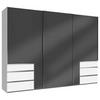 Schwebetürenschrank Mit Laden B: 300 Cm Level Grau/weiß - Weiß/Grau, MODERN, Holzwerkstoff (300/216/65cm) - MID.YOU