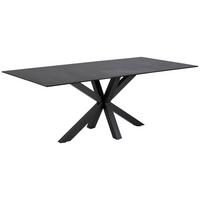 Esstisch Heaven 160x90 cm Schwarz - Schwarz, KONVENTIONELL, Keramik/Metall (160/90/75,5cm) - Livetastic