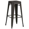 Barhocker-Set Tempe - Dunkelgrau, Design, Metall (43/76/43cm) - Livetastic