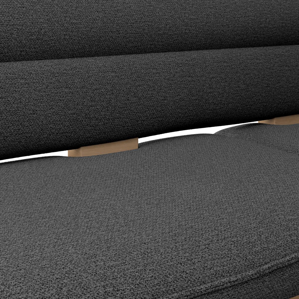 Eckbank Beluna Ii Webstoff Schwarz, B: 212cm - Eichefarben/Schwarz, KONVENTIONELL, Holz/Textil (212/170cm) - James Wood