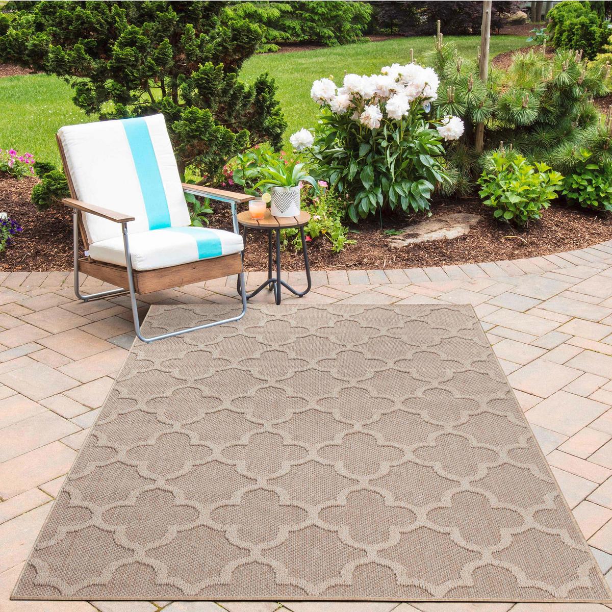Outdoorteppich Patara - Beige, Design, Textil (240/340cm) - Novel