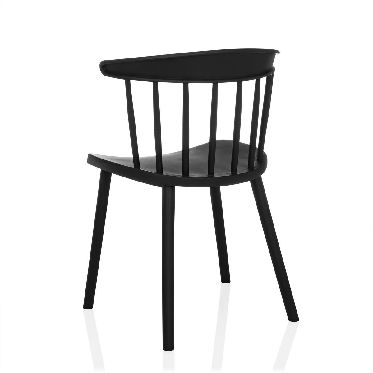 Besucherstuhl Artifo Schwarz B: 53 Cm - Schwarz, MODERN, Kunststoff (53/75/45cm) - MID.YOU