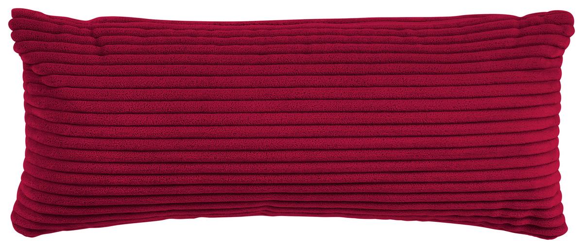Ecksofa Pearl - Rot/Schwarz, Design, Textil (303/196cm) - Livetastic