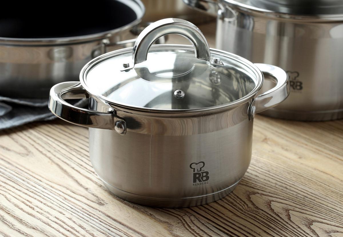 Kochtopf Alexander 3,6 Liter Edelstahl, Leichte Reinigung - Silberfarben, Basics, Glas/Metall (20cm)