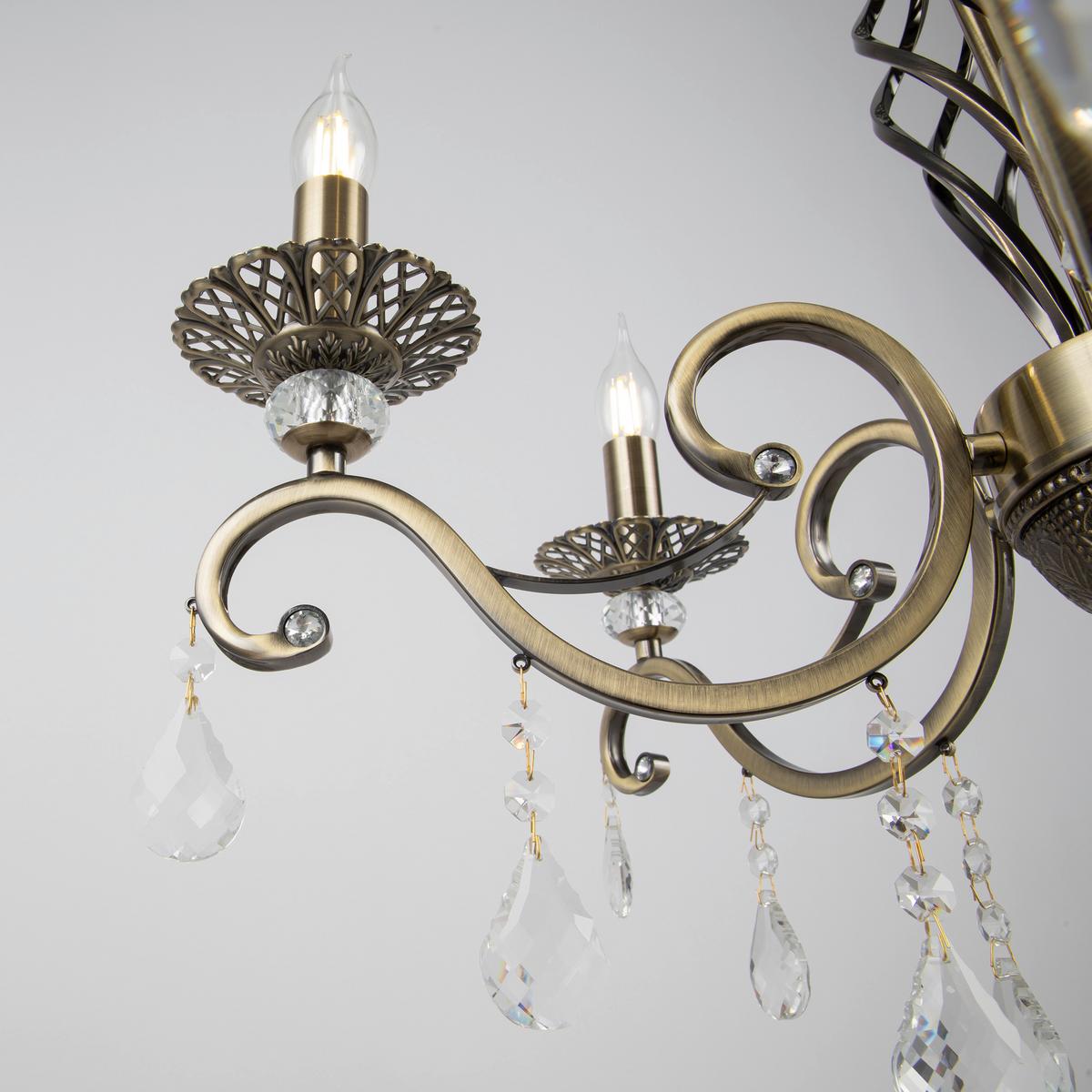 Kronleuchter Grace - Messingfarben, Trend, Glas/Metall (63/56/63cm) - MAYTONI