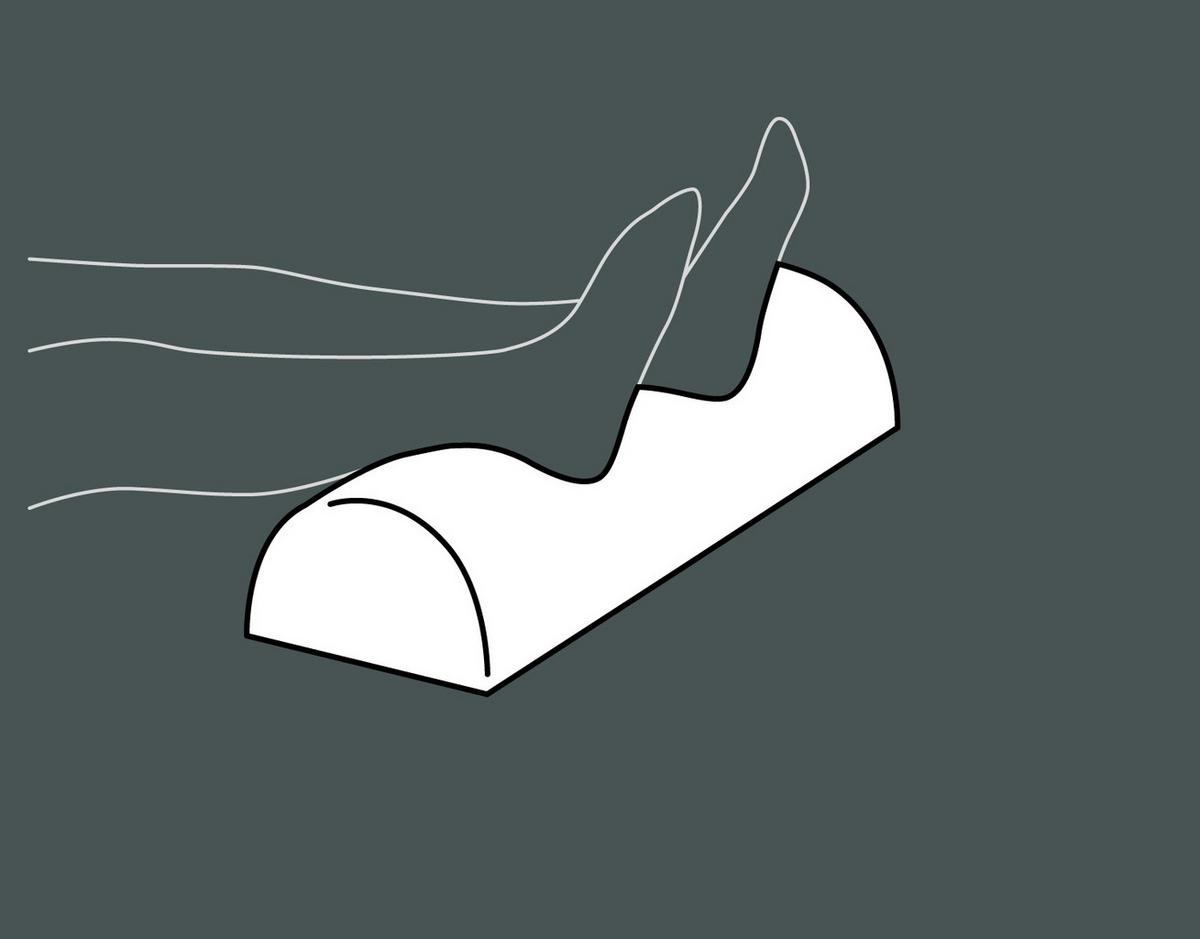 VANKÚŠ Bedrový vankúš, 50/20/10 cm - biela, Basics, textil (50/20/10cm)