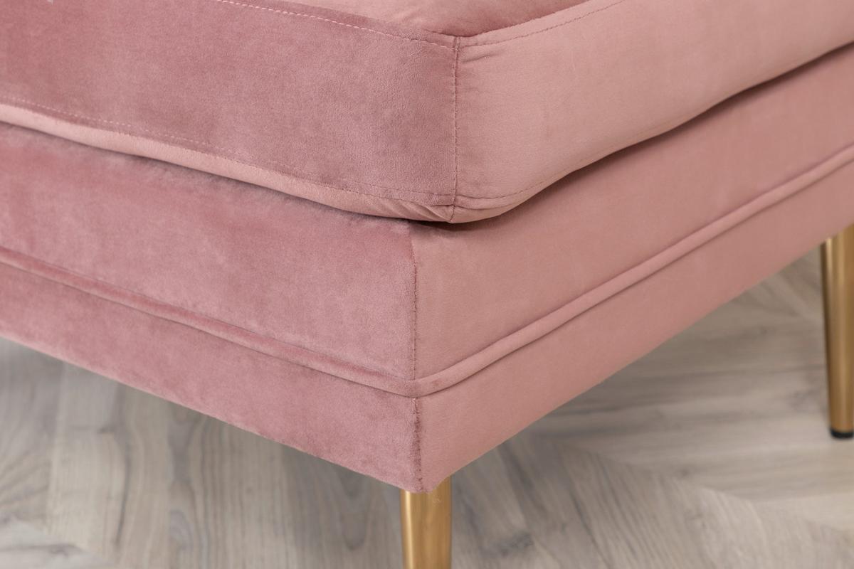 Hocker Boom - Pink/Goldfarben, Design, Kunststoff/Textil (90/49/70cm) - Livetastic
