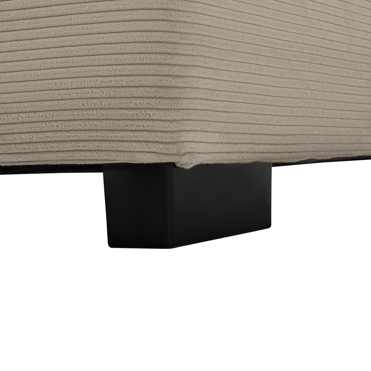 Rohová sedačka PEDRO, pravá, šedohnědá - černá/šedohnědá, Moderní, textil/plast (300/190cm) - Mömax