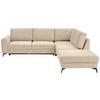 Ecksofa Mit Schlaffunktion Adesso Beige Chenille - Beige/Schwarz, KONVENTIONELL, Textil (275/257cm) - MID.YOU