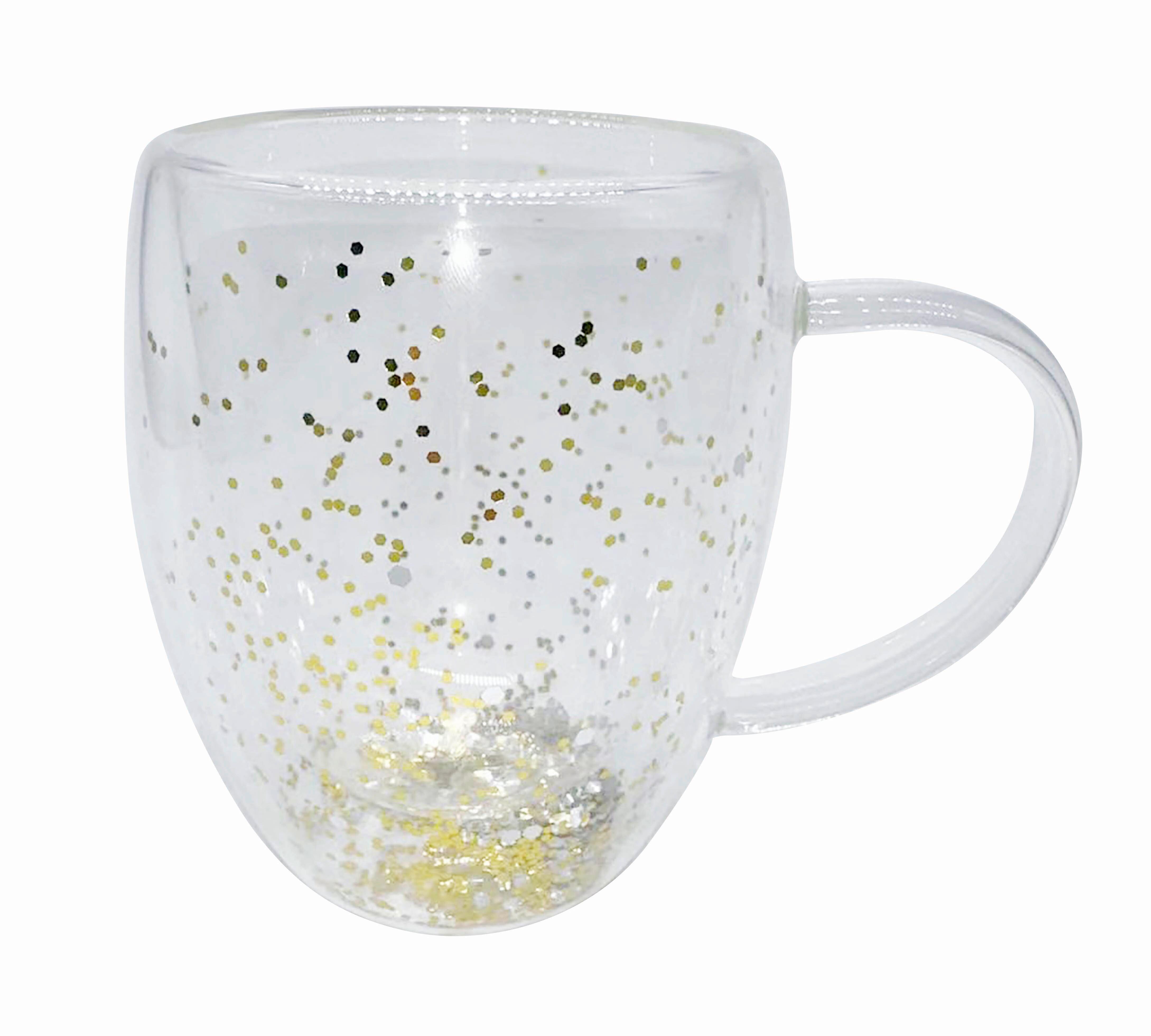 Tasse Alena - Klar/Goldfarben, Basics, Glas/Kunststoff (9/11,5cm) - James Wood