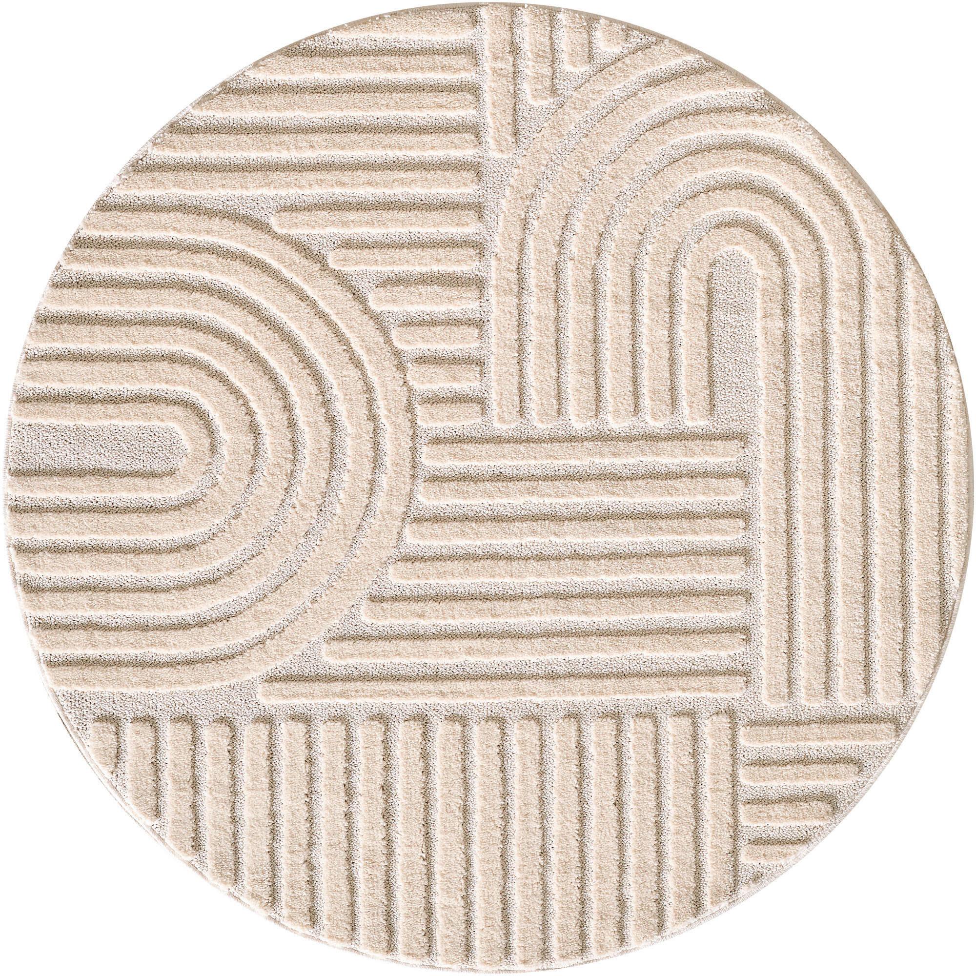 Hochflorteppich Art 160 X 160 1121 Cream - Creme, Basics, Textil (160cm) - Novel