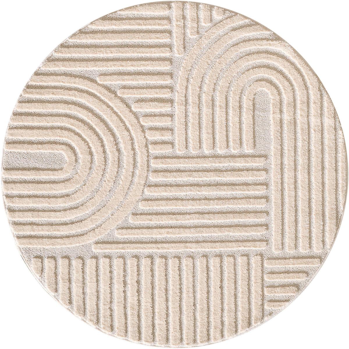 Hochflorteppich Art 160 X 160 1121 Cream - Creme, Basics, Textil (160cm) - Novel