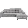 Ecksofa Sydney Taupe S: 268/172 cm - Taupe/Schwarz, KONVENTIONELL, Textil (268/172cm) - MID.YOU
