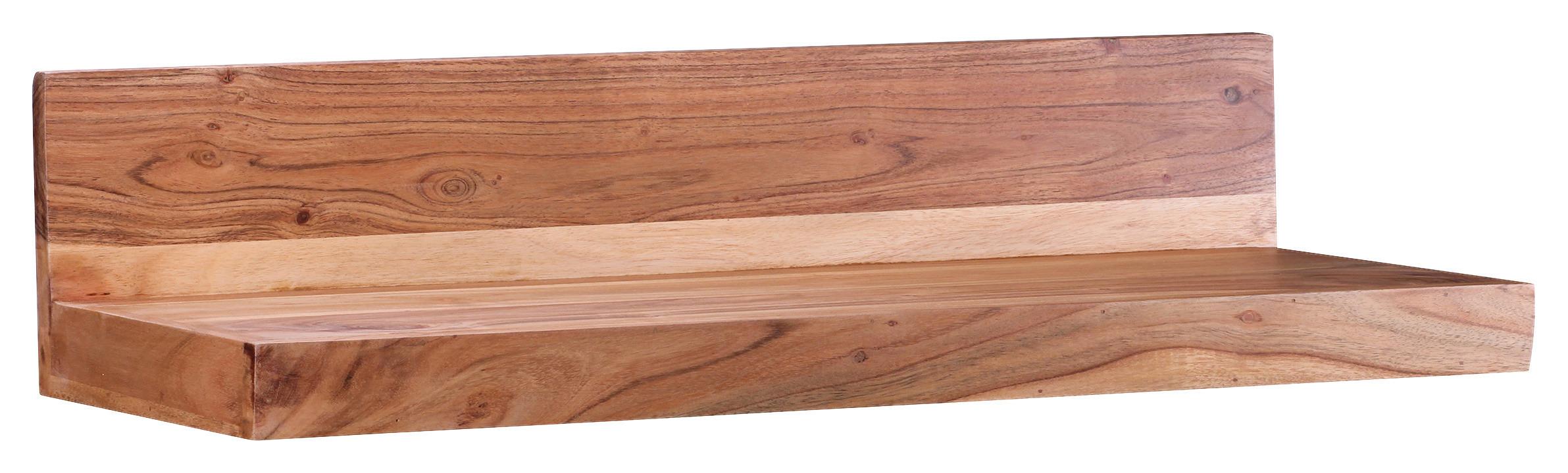 Wandregal Massiv Mumbai B: 160 cm Akaziefarben