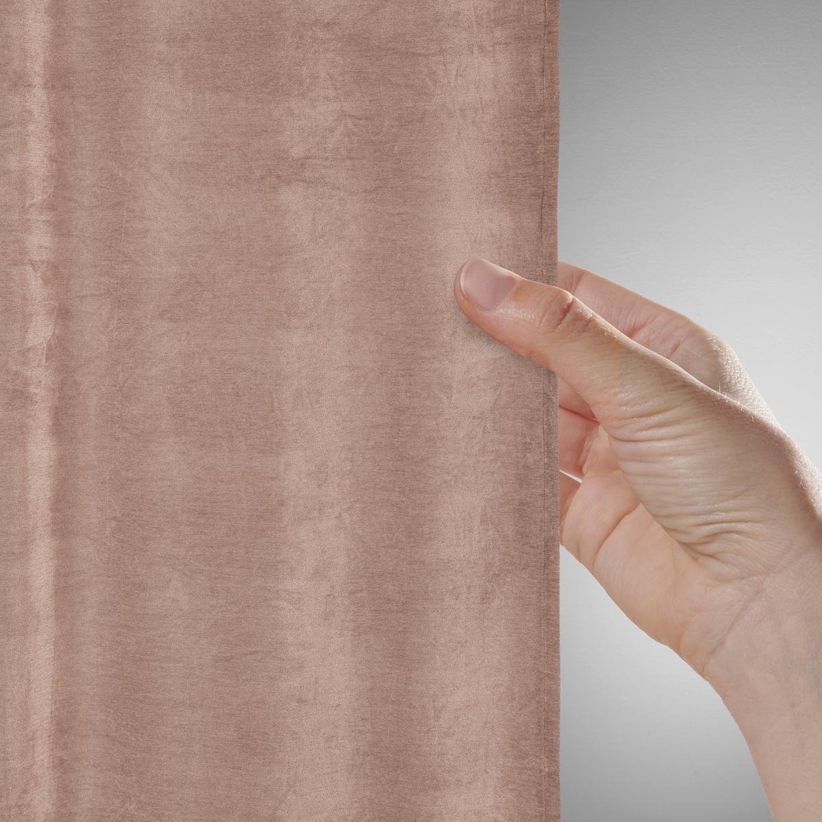 HOTOVÝ ZÁVĚS CASPER - růžová, Konvenční, textil (140/245cm) - Mömax