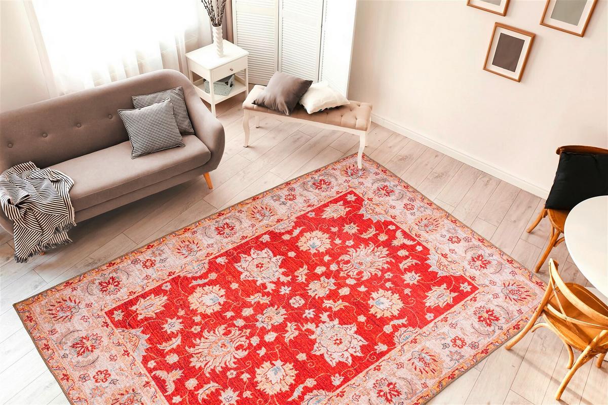 Flachwebteppich Rot Faye 150x230 cm - Rot, Basics, Textil (150/230cm) - Kayoom