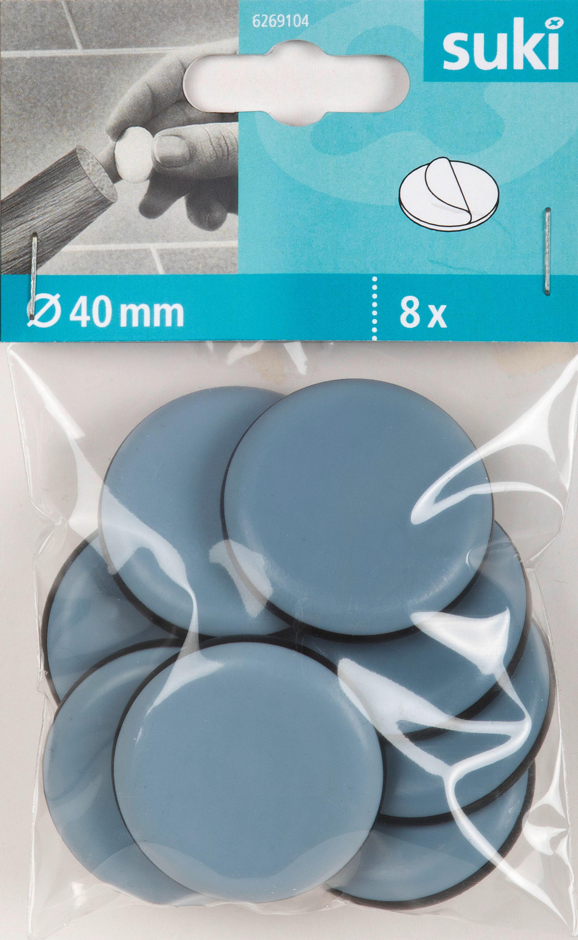 Bútorláb 4cm 8db - szürke, műanyag (4/0,5cm) - Suki