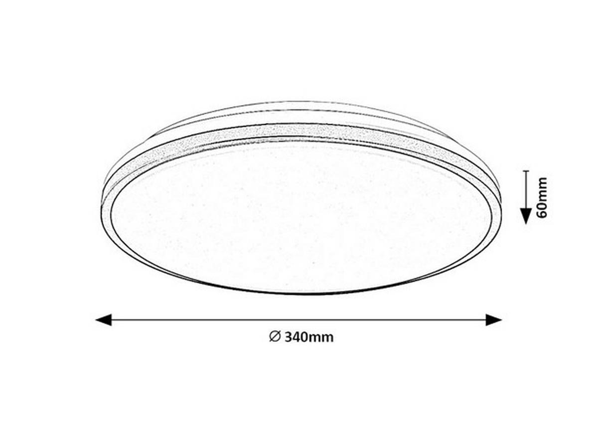 Led Mennyezeti Lámpa Slava - aranyszínű, Basics, műanyag (34cm) - Rabalux