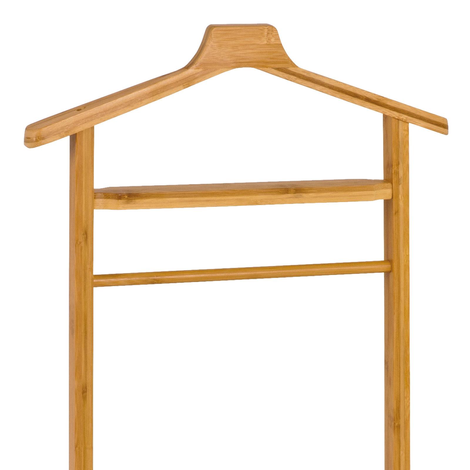 Herrendiener B: 48 cm Mit Hosenbügel Holz Naturfarben - Naturfarben, KONVENTIONELL, Holz (48/97/36cm)