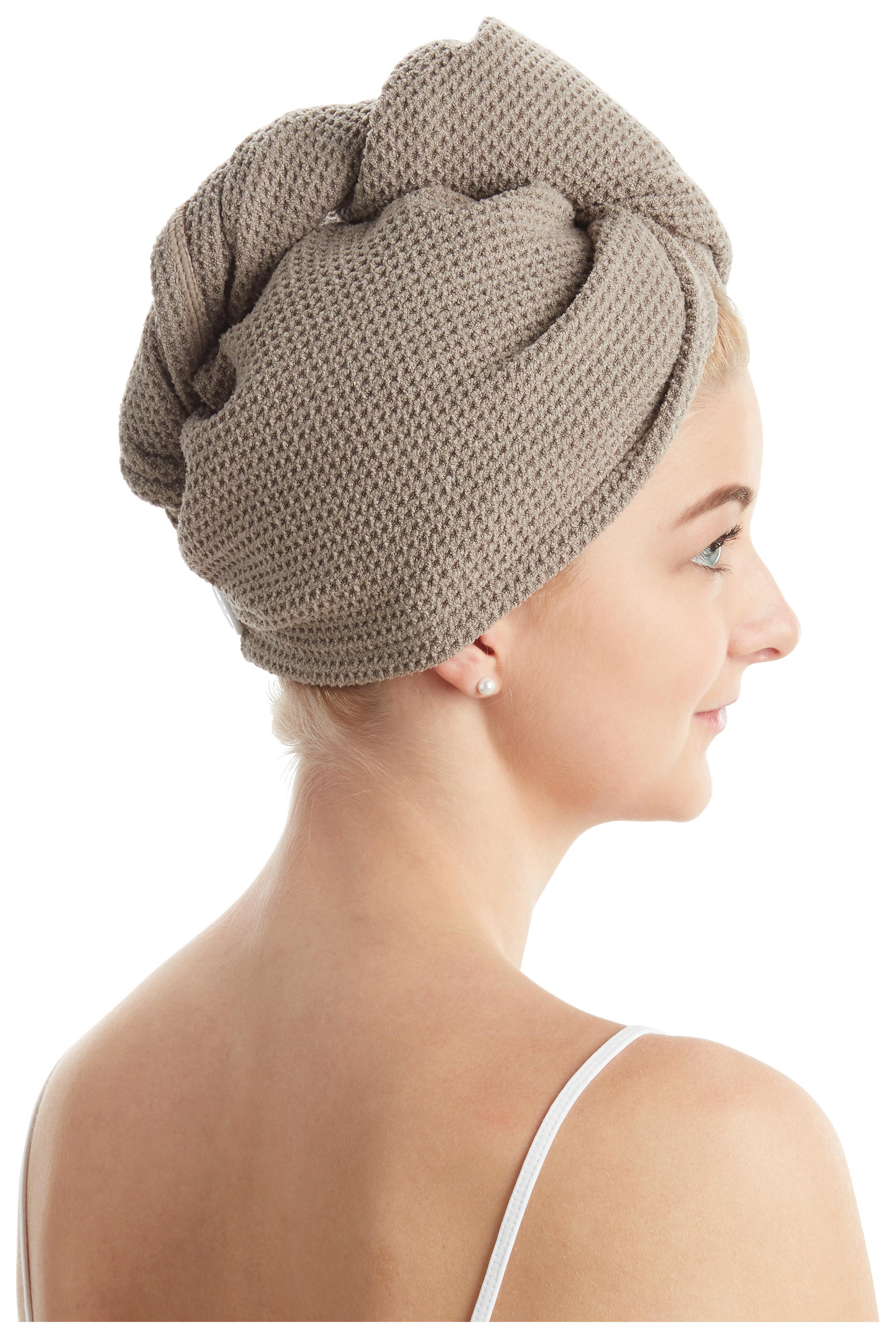 TURBAN Shanty, 25/63cm - šedá/bílá, textil (25/63cm) - Modern Living