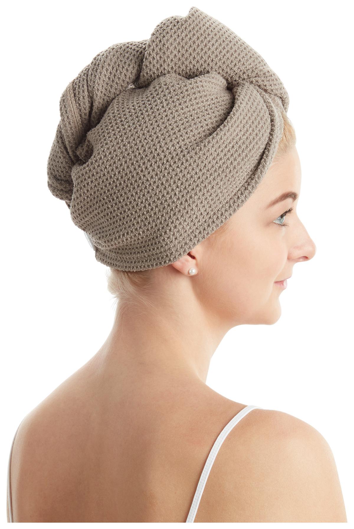 TURBAN Shanty, 25/63cm - šedá/bílá, textil (25/63cm) - Modern Living