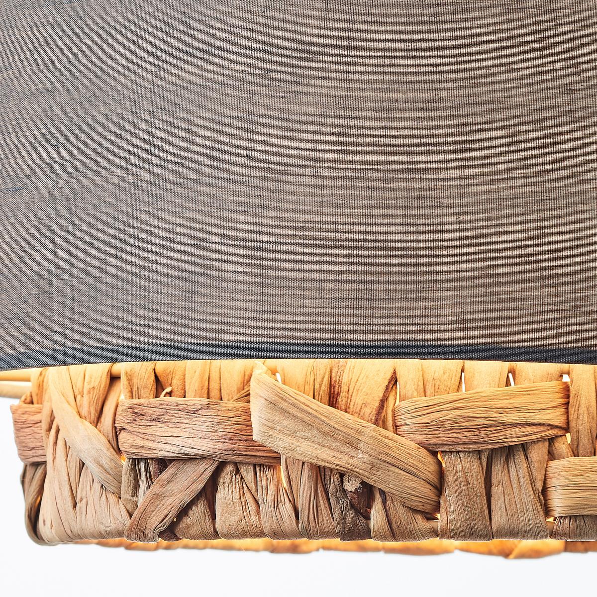 Pendelleuchte 99827/22 Waterlilly - Beige/Grau, Natur, Holz/Textil (120/110/25cm) - Brilliant