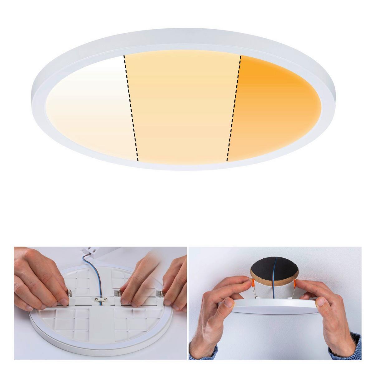 Led-deckenleuchte Ø 23 Cm Dimmbar Rund - Weiß, Basics, Kunststoff (23,0cm) - Paulmann