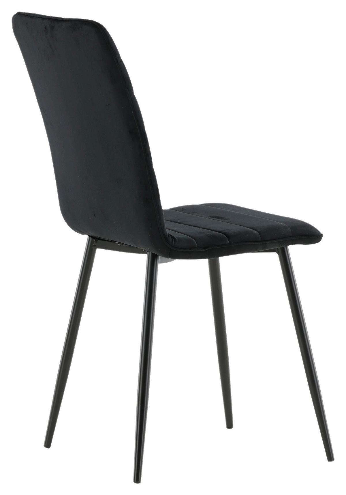 Stuhl-set Windu - Schwarz, Design, Textil/Metall (43/94/49cm) - Livetastic