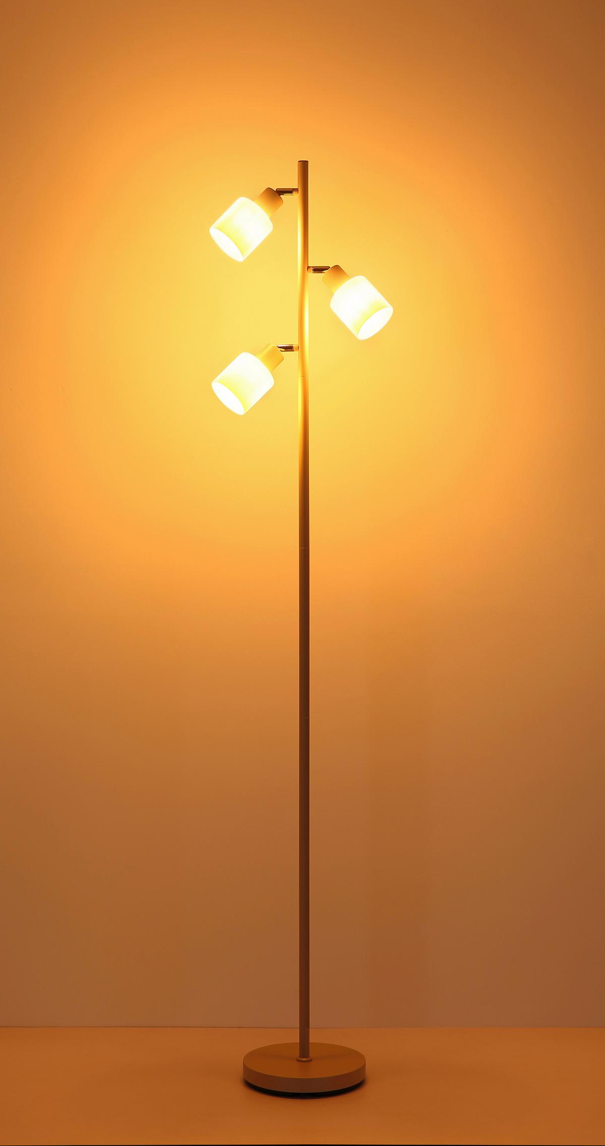 Állólámpa 54114-3s Nanda - barna/fekete, Design, üveg/fa (33/180cm) - Globo