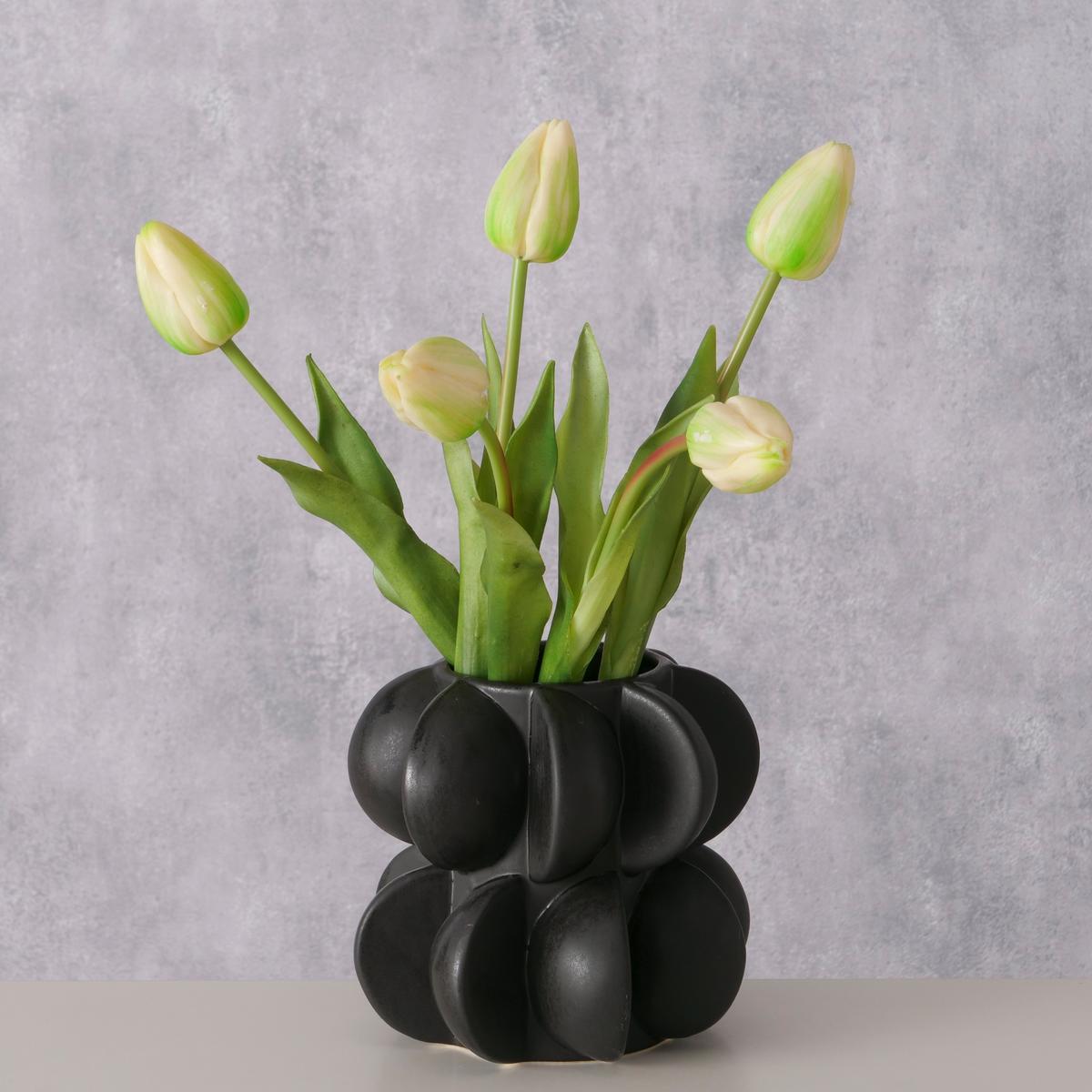 Váza MERITT I - černá, Moderní, keramika (16,5/15,3cm) - Mömax