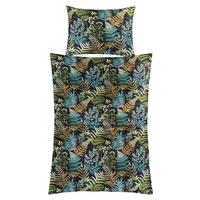 Bettwäsche Malika - Waldgrün/Hellbraun, MODERN, Textil - Luca Bessoni