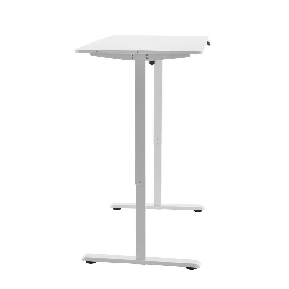 SCHREIBTISCH Worktime Weiß L: 120cm - Weiß, MODERN, Holz/Metall (120/60/72-110cm) - MID.YOU