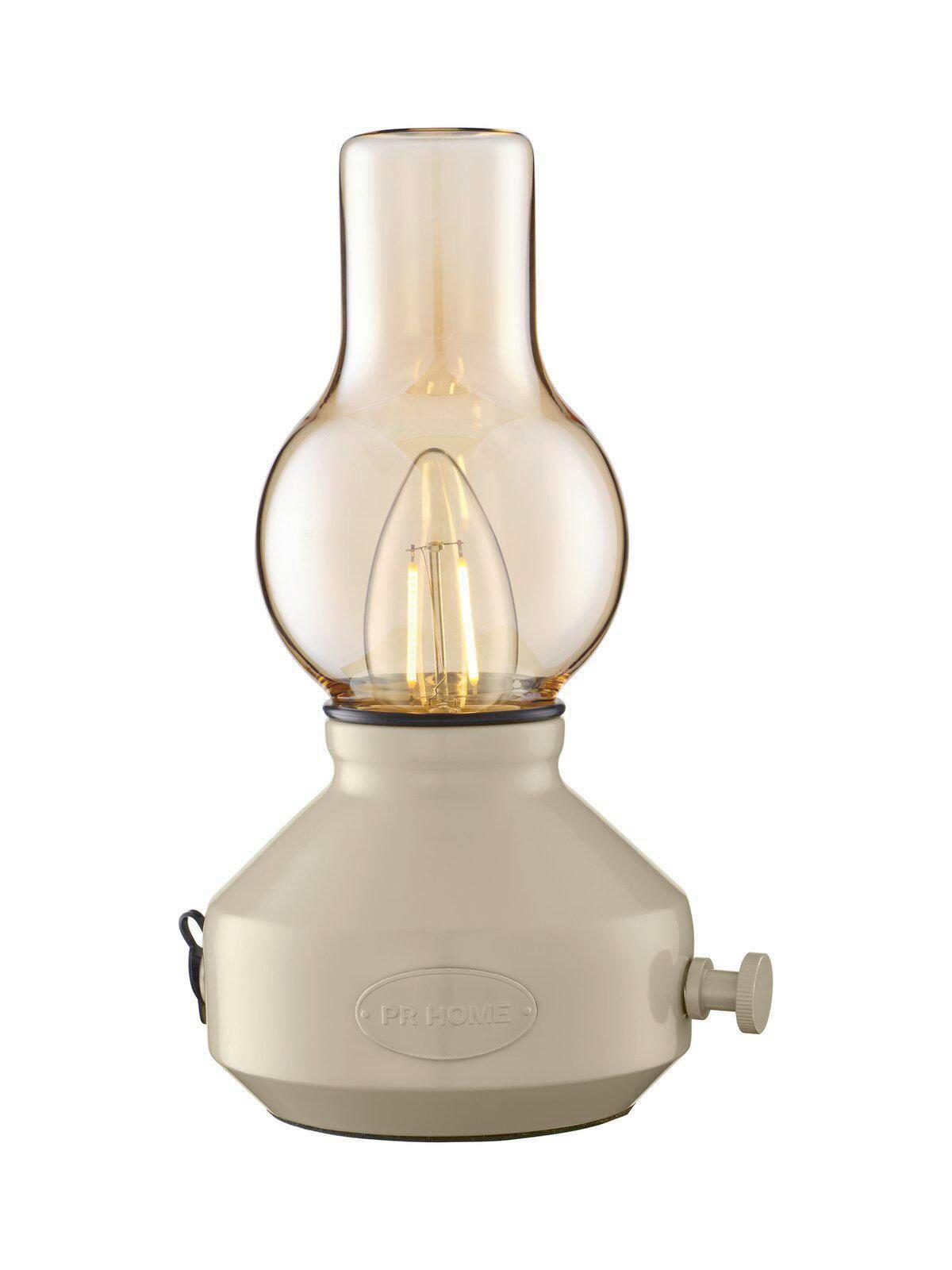 AKKU-TISCHLEUCHTE Glimt Beige/Weiß - Beige/Weiß, Trend, Metall (21/25cm) - PR Home