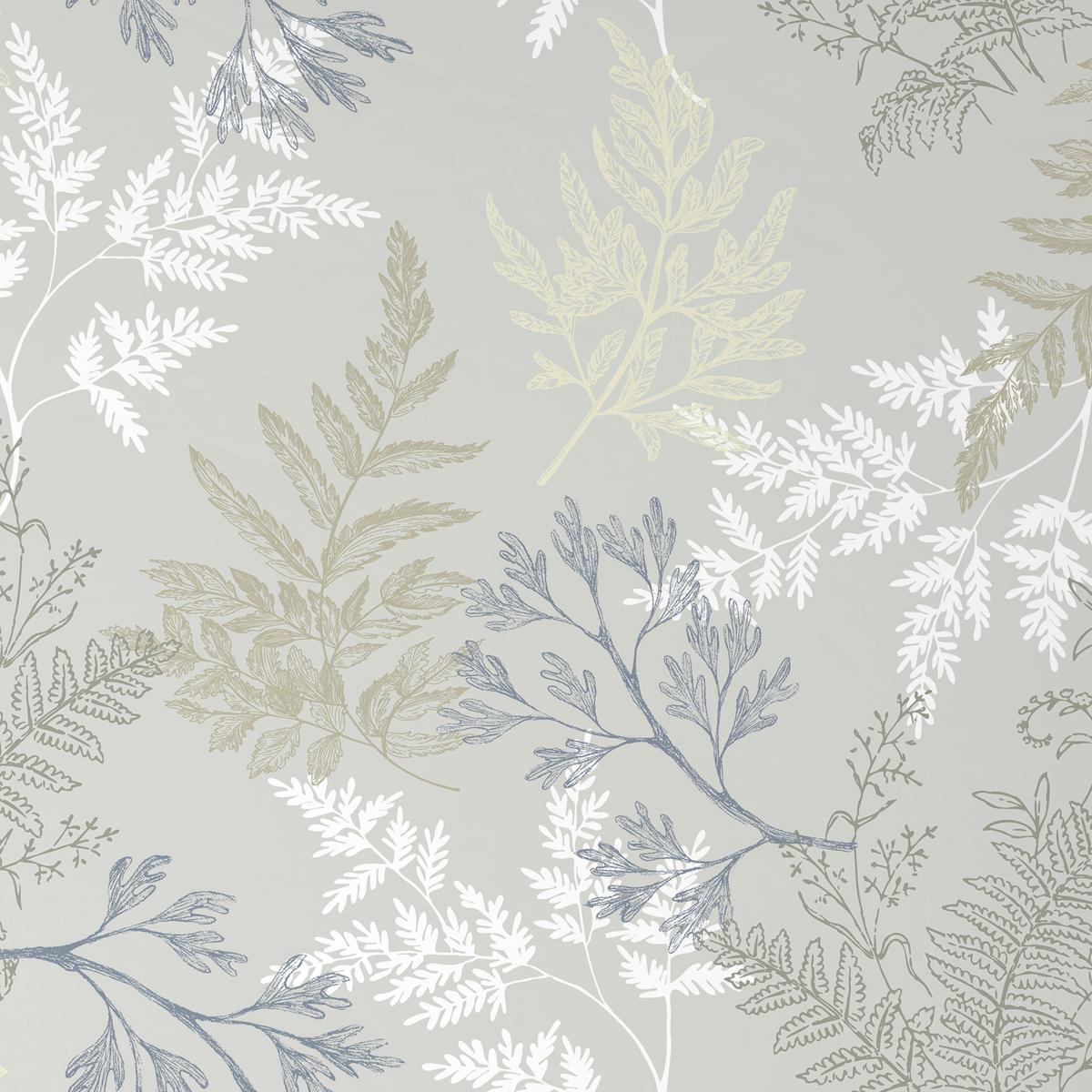 Bettwäsche Melanie - Taupe/Blau, ROMANTIK / LANDHAUS, Textil - James Wood