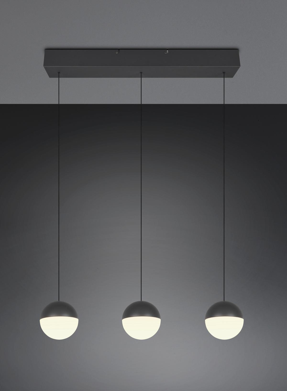 ZÁVĚSNÉ LED SVÍTIDLO SESTINE - černá, Moderní, kov/plast (60/9/150cm) - Mömax