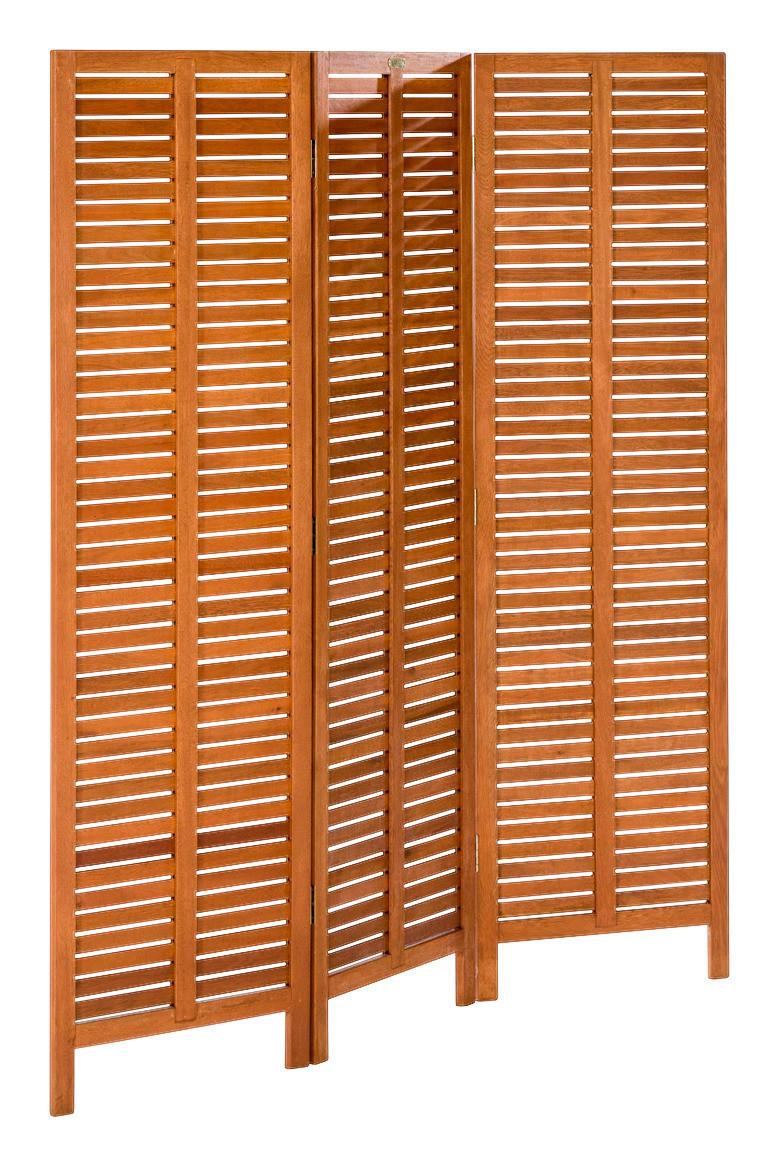 Paravent B: 150 cm 3 Paneele Echtholz Naturfarben