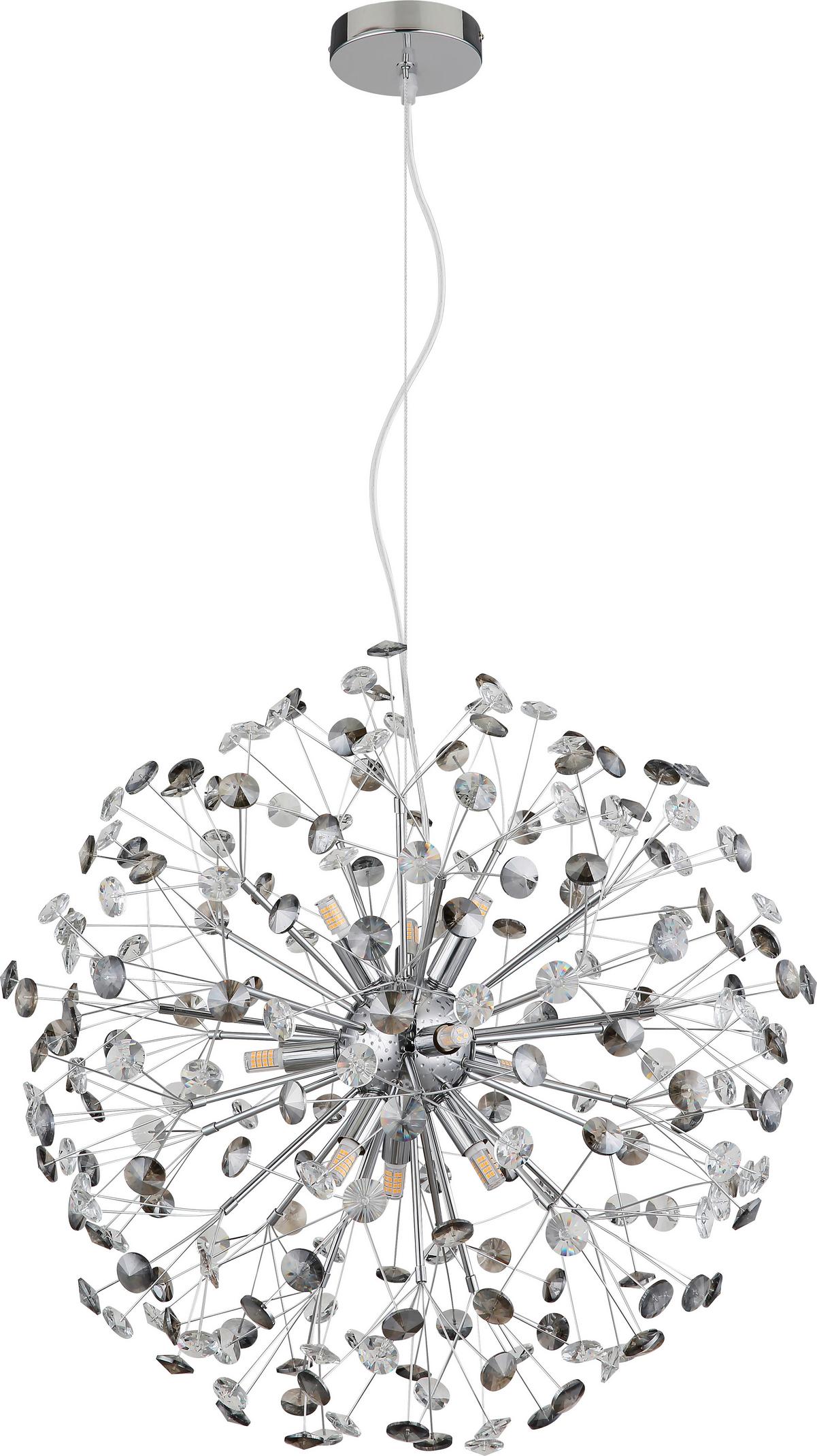 Led-deckenleuchte Ceylin - Klar/Chromfarben, Basics, Glas/Metall (60/150cm)