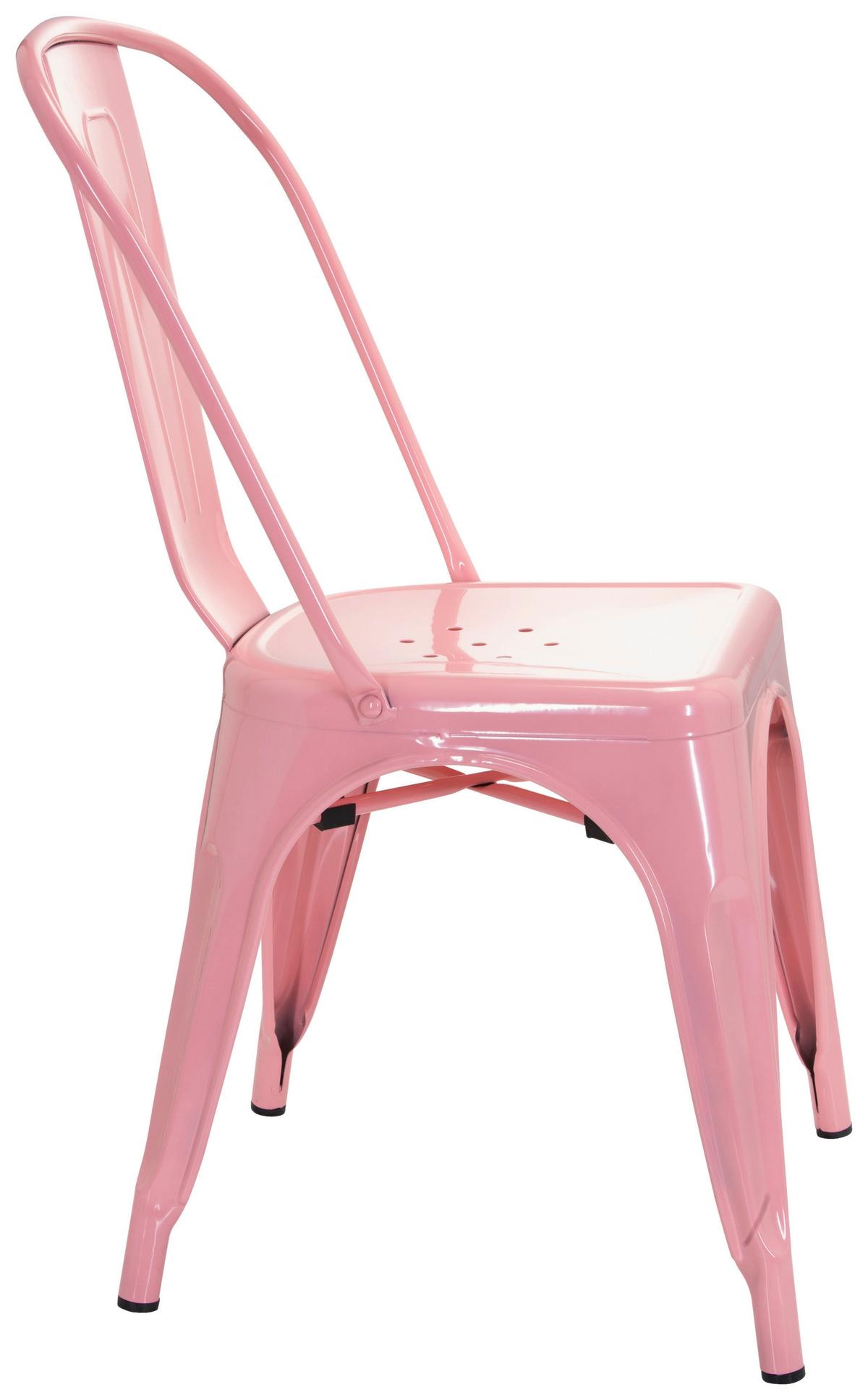 Stuhl Vantaggio Comfort stapelbar Rosa bis 150 kg - Rosa, Basics, Metall (44/84/54cm) - MID.YOU