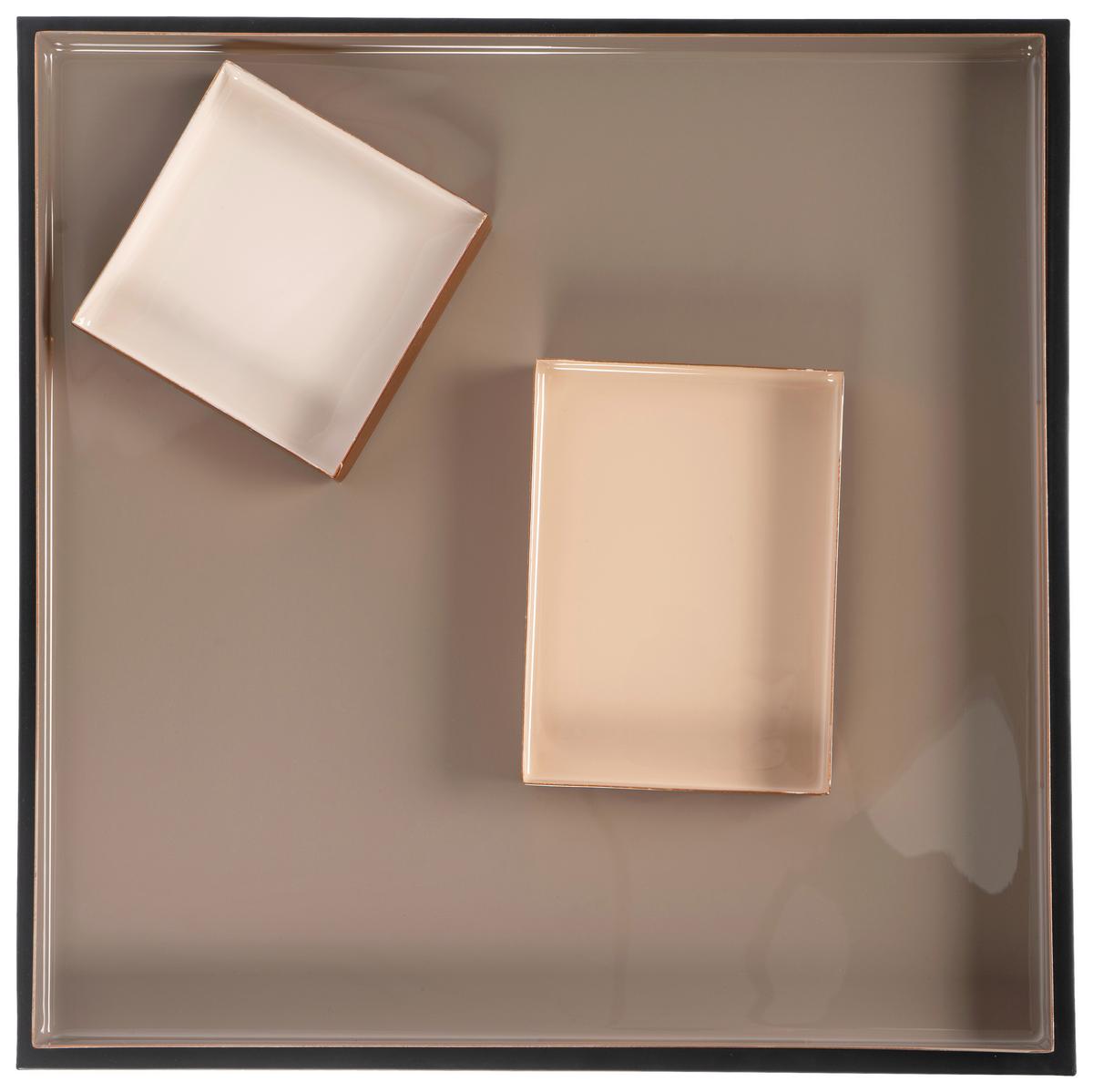 Beistelltisch Famosa 560 Beige/Creme/Mokka B: 40 cm - Beige/Creme, Design, Metall (40/40/40cm) - Kayoom
