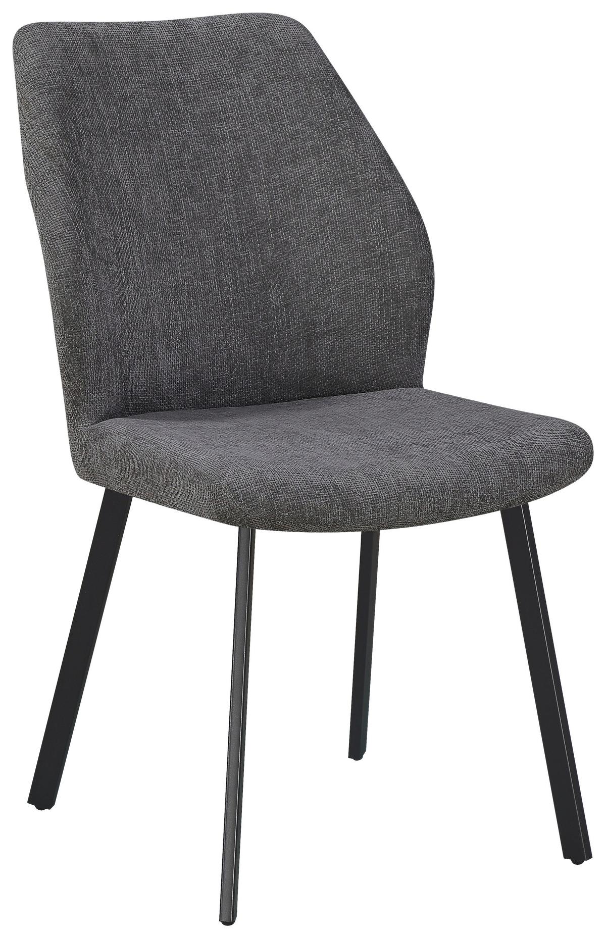 Tischgruppe Perth 5-Teilig Dunkelgrau, B: 140 cm - Dunkelgrau, KONVENTIONELL, Textil/Stein (140/48/76/89/90/62cm) - MID.YOU