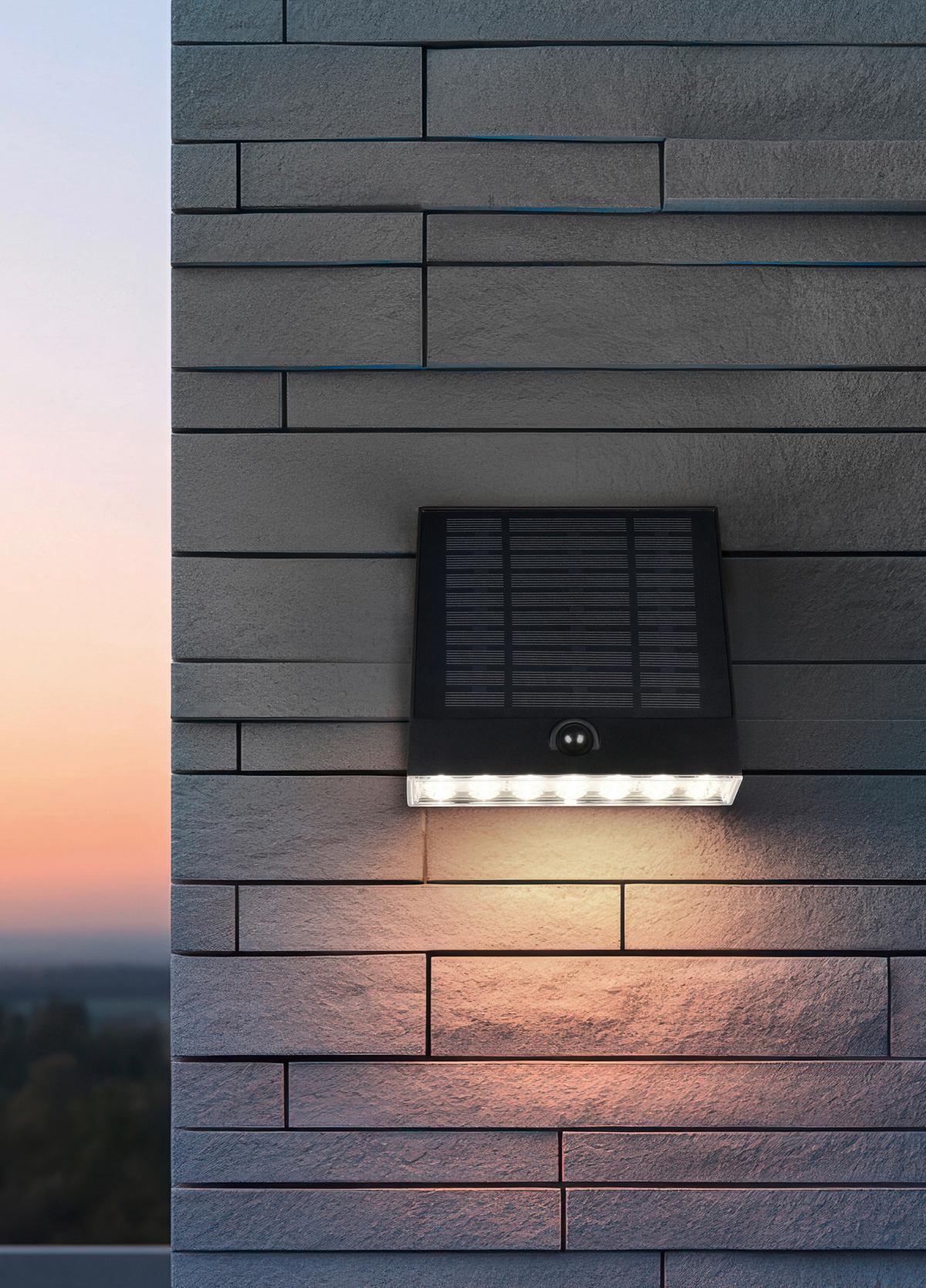 Außenwandleuchte Alvorada Schwarz B: 16 Cm - Schwarz, KONVENTIONELL, Kunststoff (15/16/5cm)