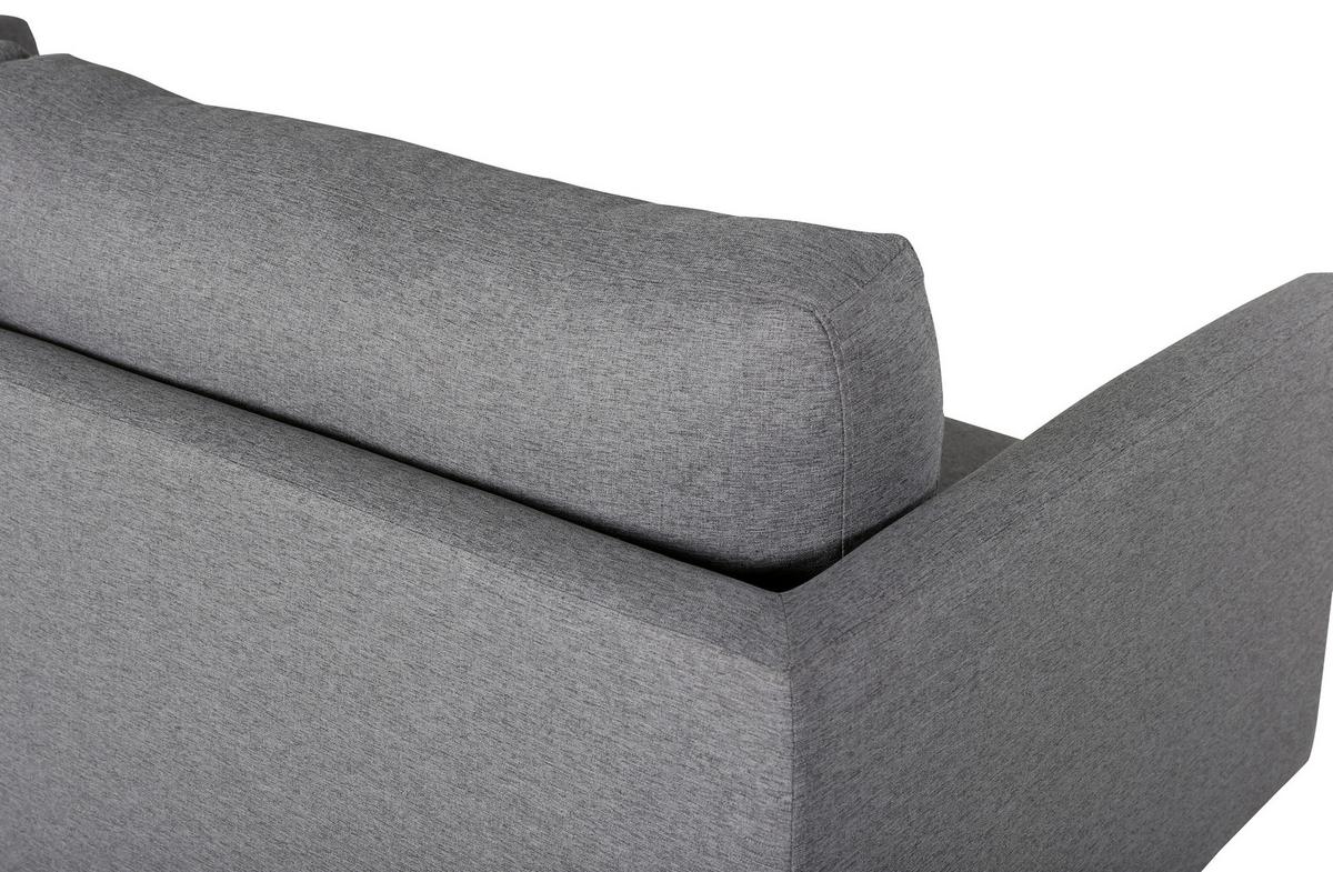 2-Sitzer-Sofa Zoom - Schwarz/Grau, Design, Textil/Metall (180/78/80cm) - Livetastic