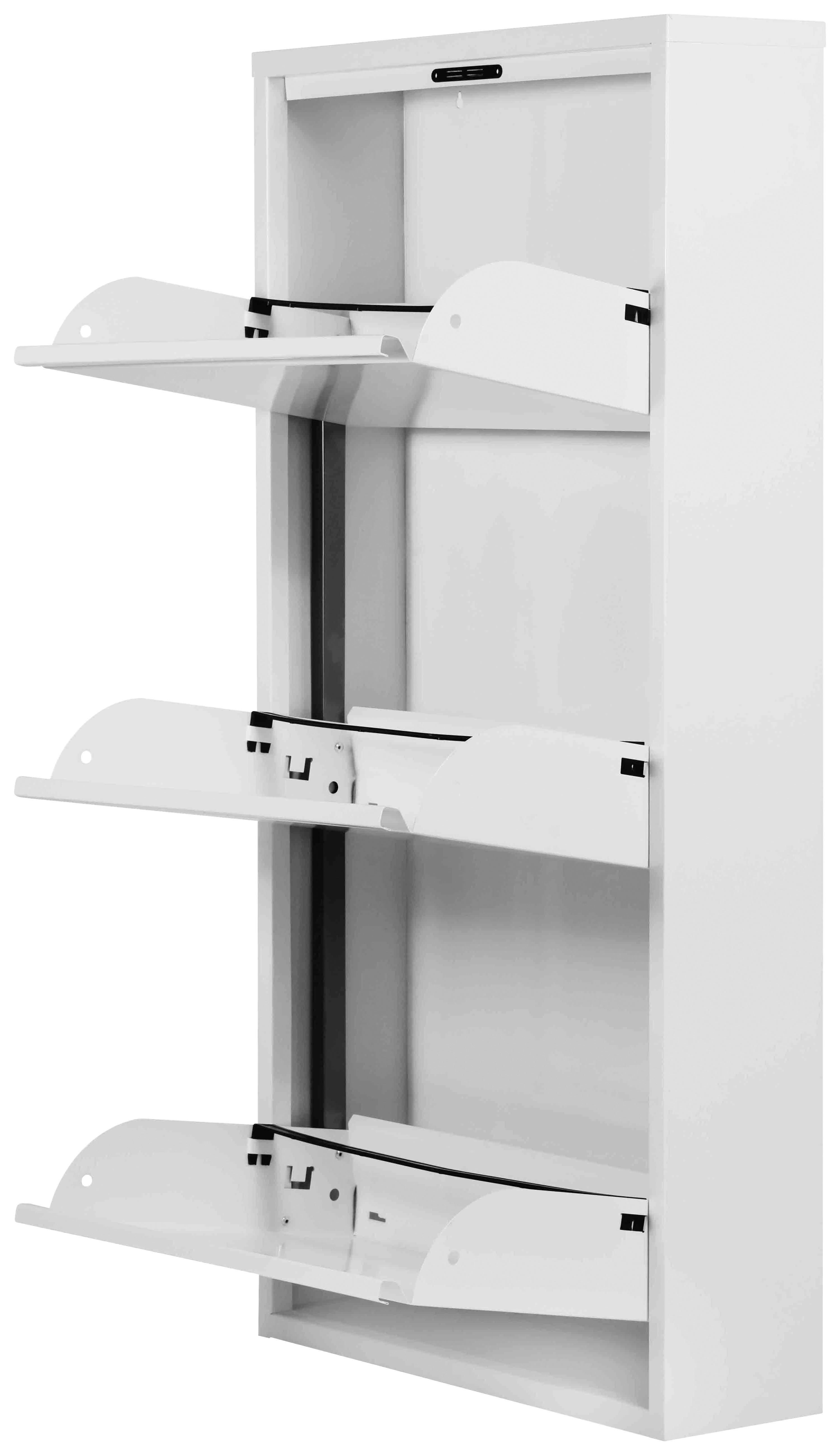 Schuhkipper Casa 3 Klappen Weiß B: 50 Cm - Weiß, Basics, Metall (50/105/13cm)