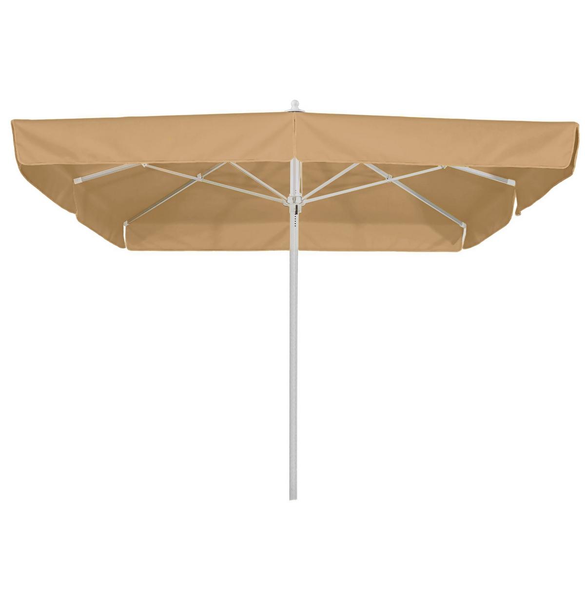 Ampelschirm Quadro LxBxH: 300x295x300cm Sandfarben - Sandfarben/Silberfarben, Basics, Textil/Metall (300/295/300cm) - Schneider