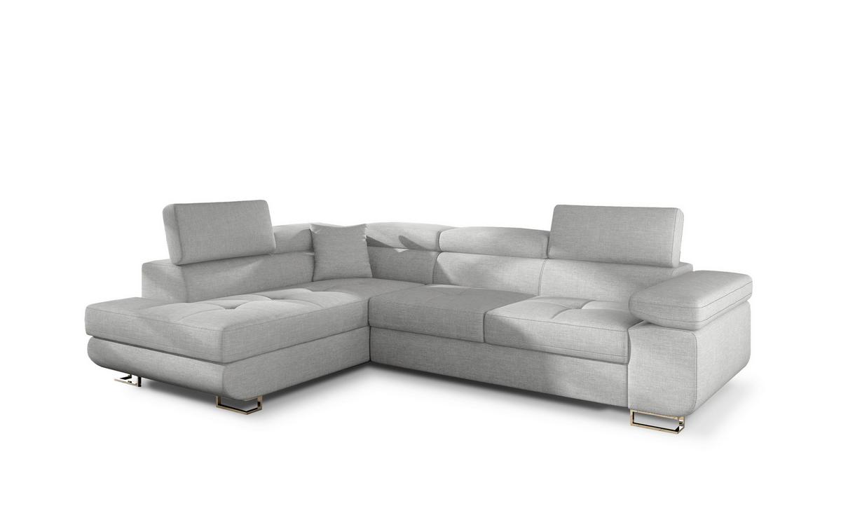 Ecksofa Anton Grau S: 203x272 Cm - Chromfarben/Grau, Design, Textil (203/272cm) - MID.YOU