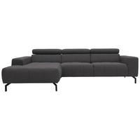 Ecksofa Cunelli Schwarz/braun Webstoff - Schwarz/Braun, Design, Textil (175/292cm) - MID.YOU