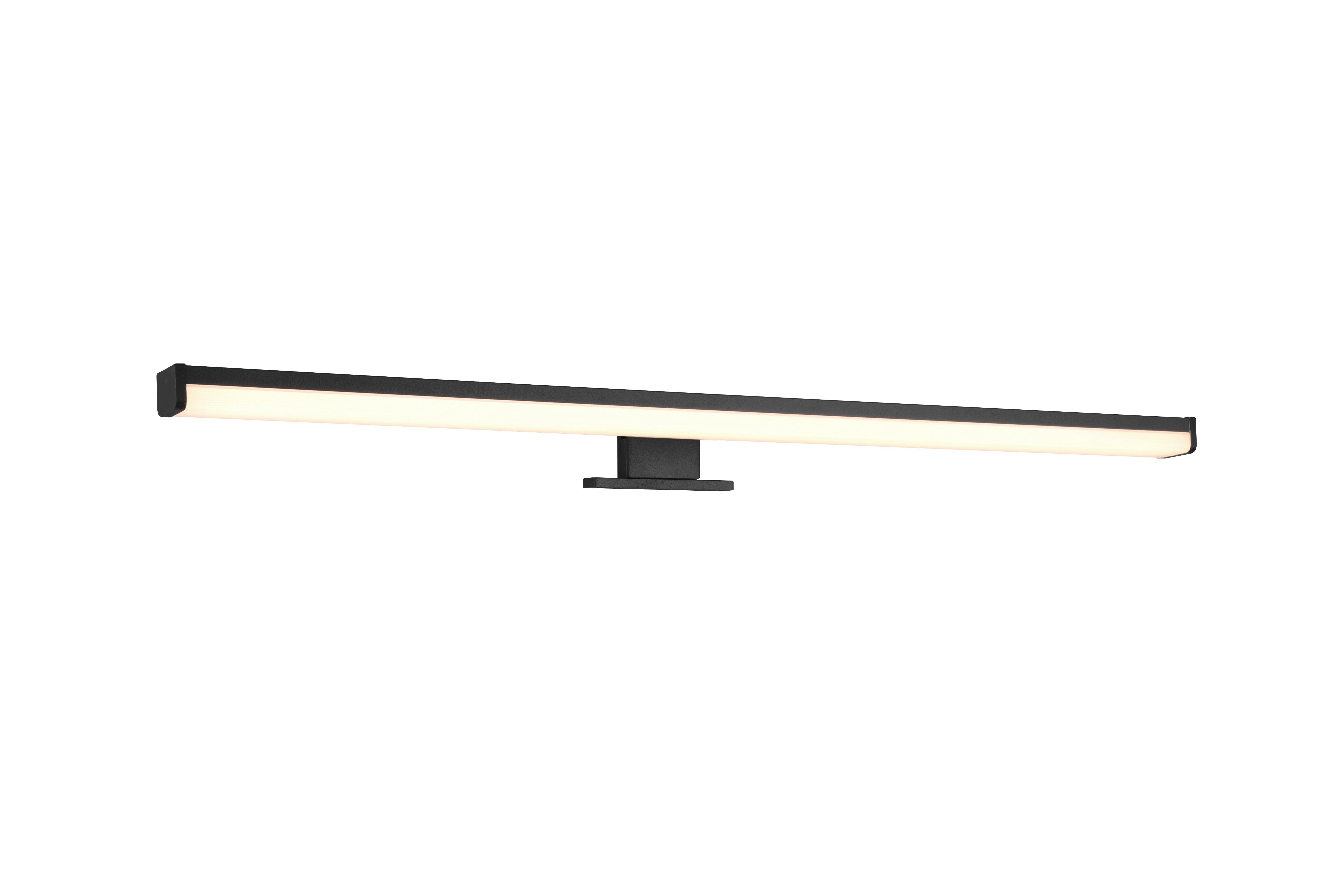 LED-Wandleuchte Lino IP44 1-Flammig, schmal - Schwarz, Basics, Kunststoff (60/60/6cm) - Trio Leuchten